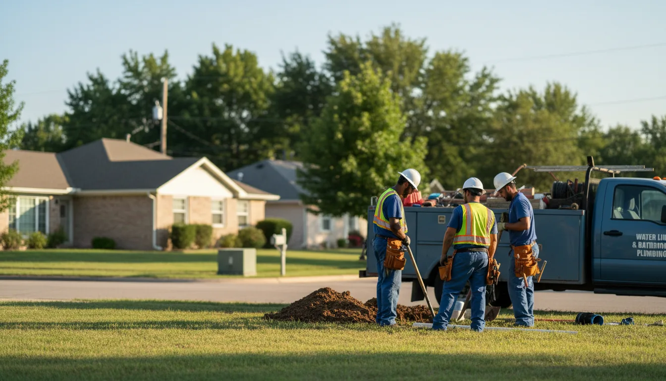 Residential water line and bathroom plumbing service in Marston, NC